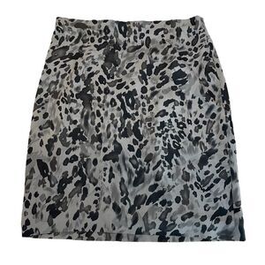 Ann Taylor Silk Blend Animal Print Skirt Size 6